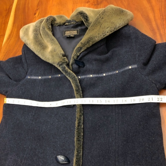 Vintage Cashmere Wool Oversized Fuax Fux Winter Long Pea Coat Maxi Jacket. Large - Picture 12 of 16